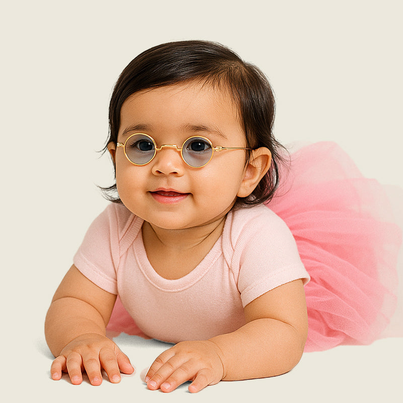 Dapper Round Baby Sunglasses UV Protection for 3M-10Y