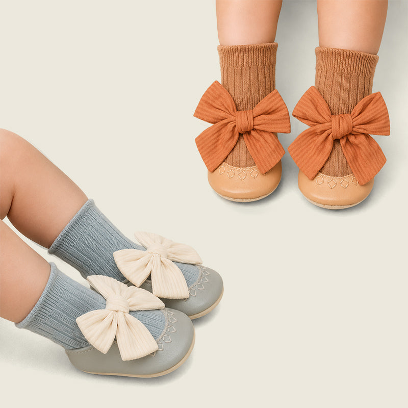 Pack of 2 Bow Baby Booties