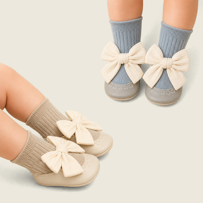 Pack of 2 Bow Baby Booties