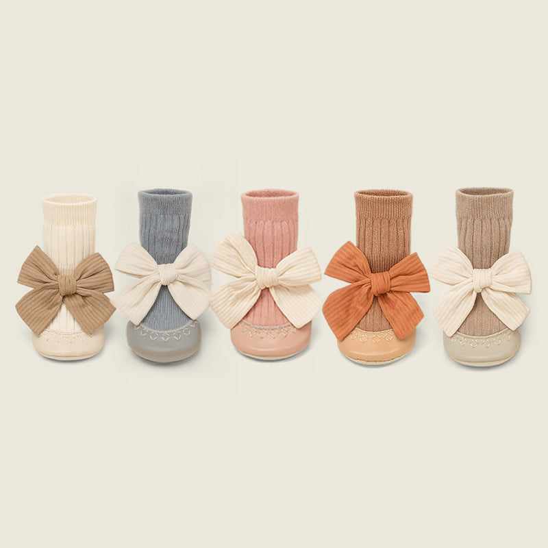 Pack of 5- Bow Baby Booties