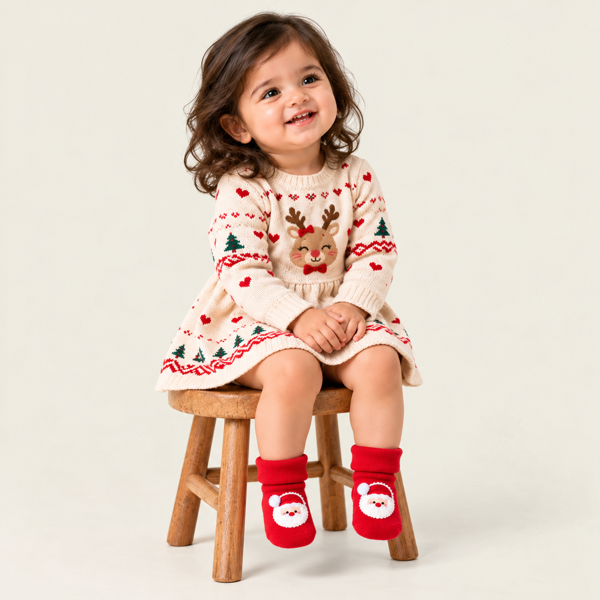 The Christmas Trio- Pack of 2 socks & Beanie
