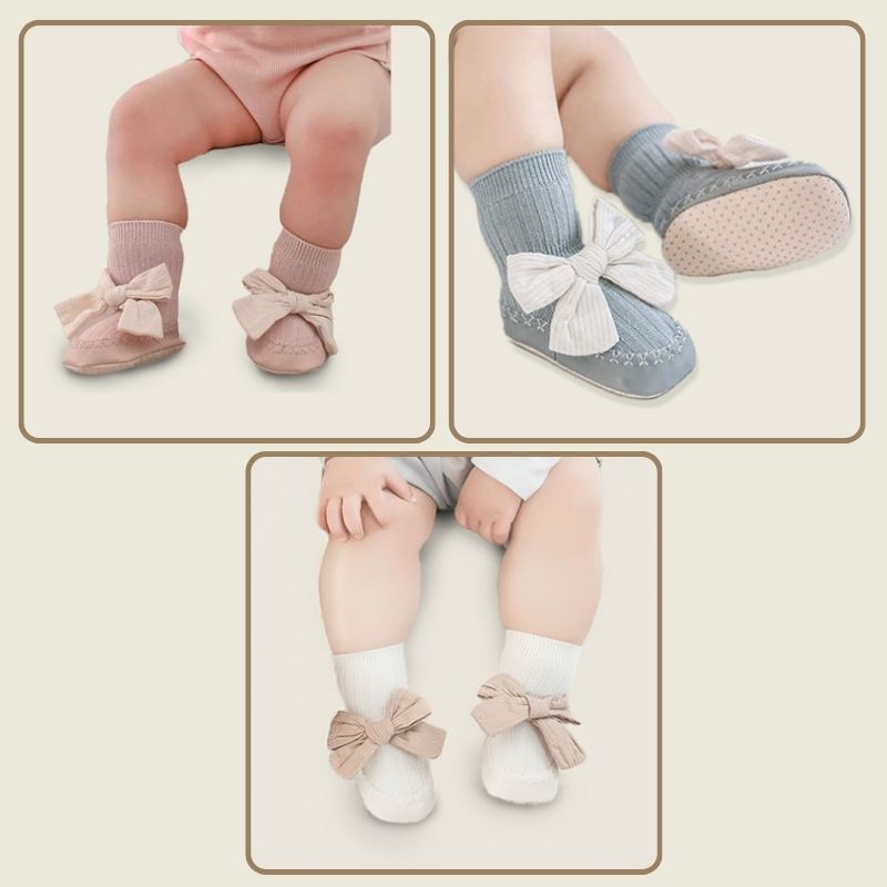 Pack of 3- Bow Baby Socks