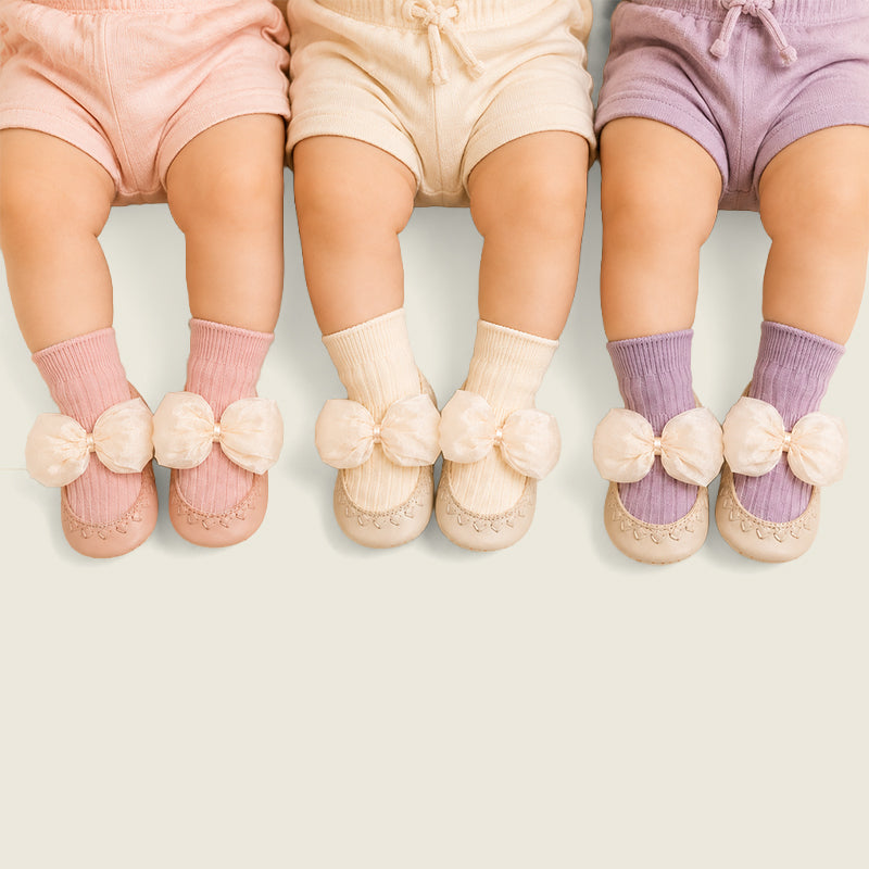Pack of 3- Butterfly Baby Booties