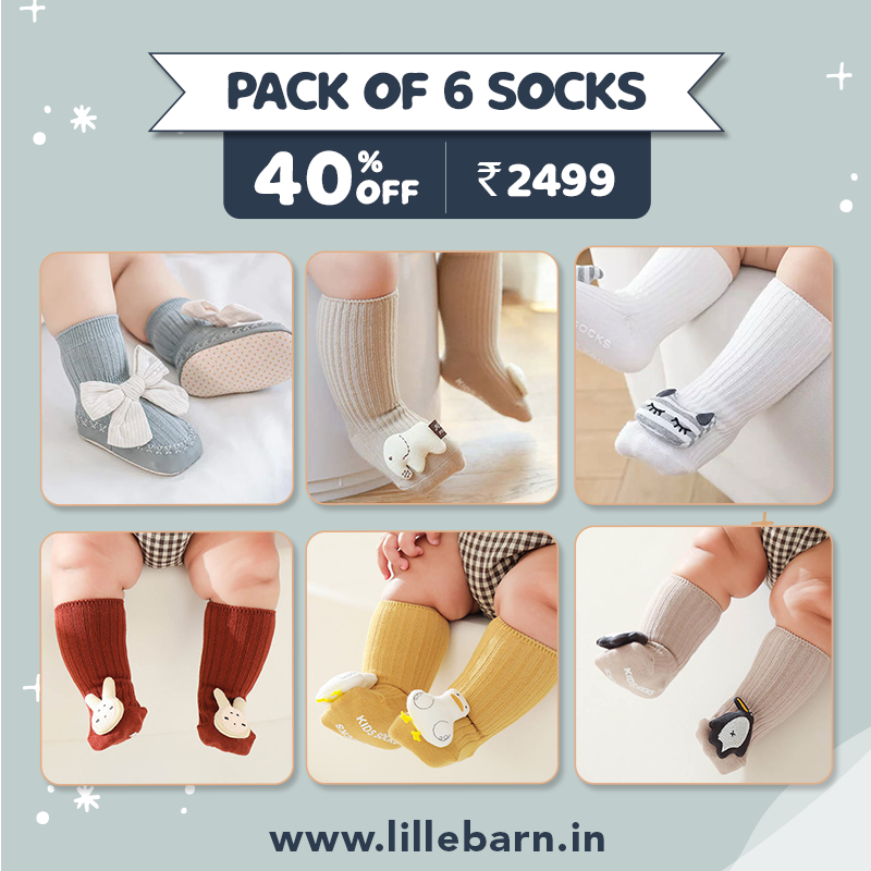 Pack of best sale 6 baby socks