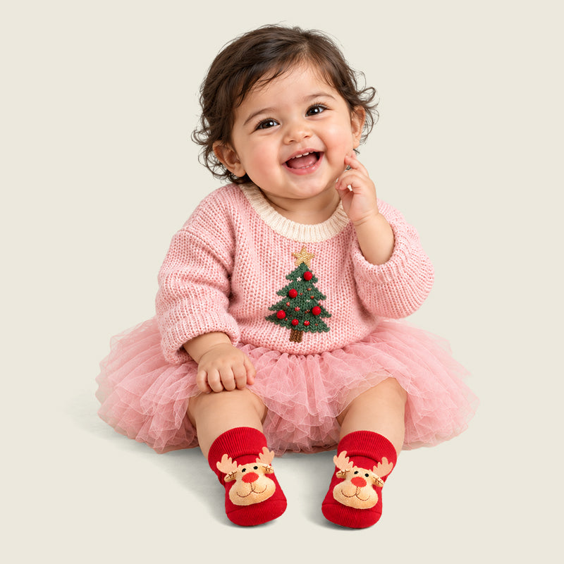 The Christmas Trio- Pack of 2 socks & Beanie