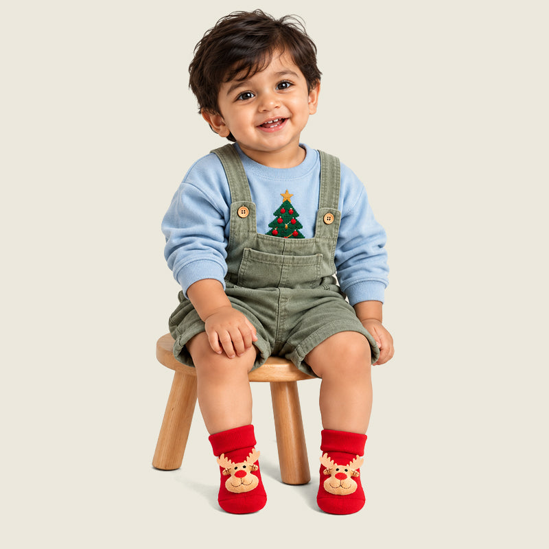 The Christmas Trio- Pack of 2 socks & Beanie