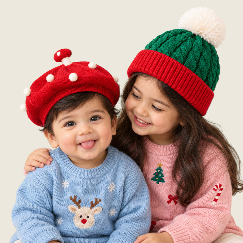 The Merry Christmas Cap Bundle- Pack of 2 X'mas Berets