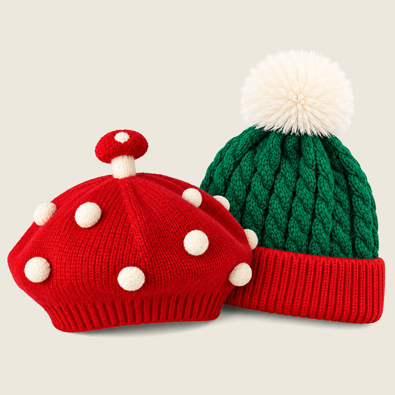 The Merry Christmas Cap Bundle- Pack of 2 X'mas Berets