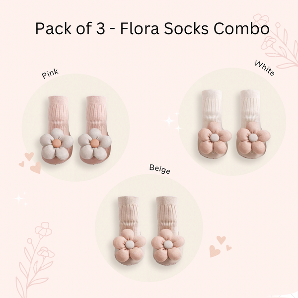 Pack of 3- Flora Socks Combo