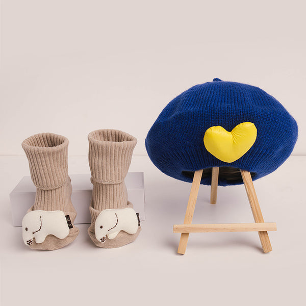 The Chic Bundle-Blue Beret Hat & The Elephanta socks