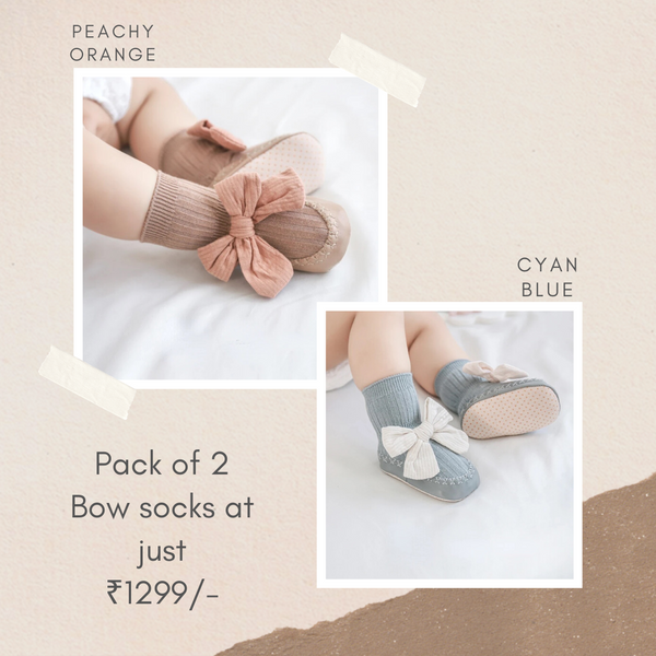 Pack of 2 Baby Bow Socks