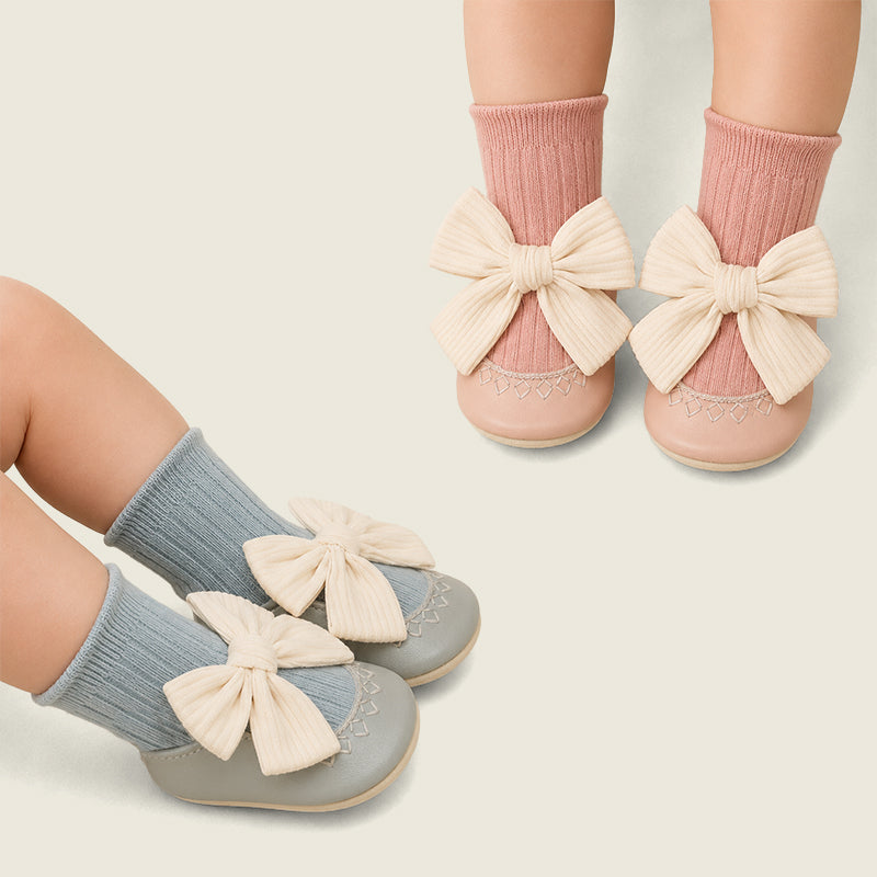 Pack of 2 Bow Baby Booties