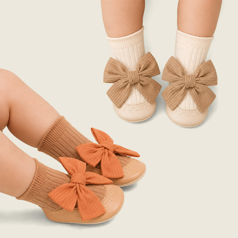 Pack of 2 Bow Baby Booties