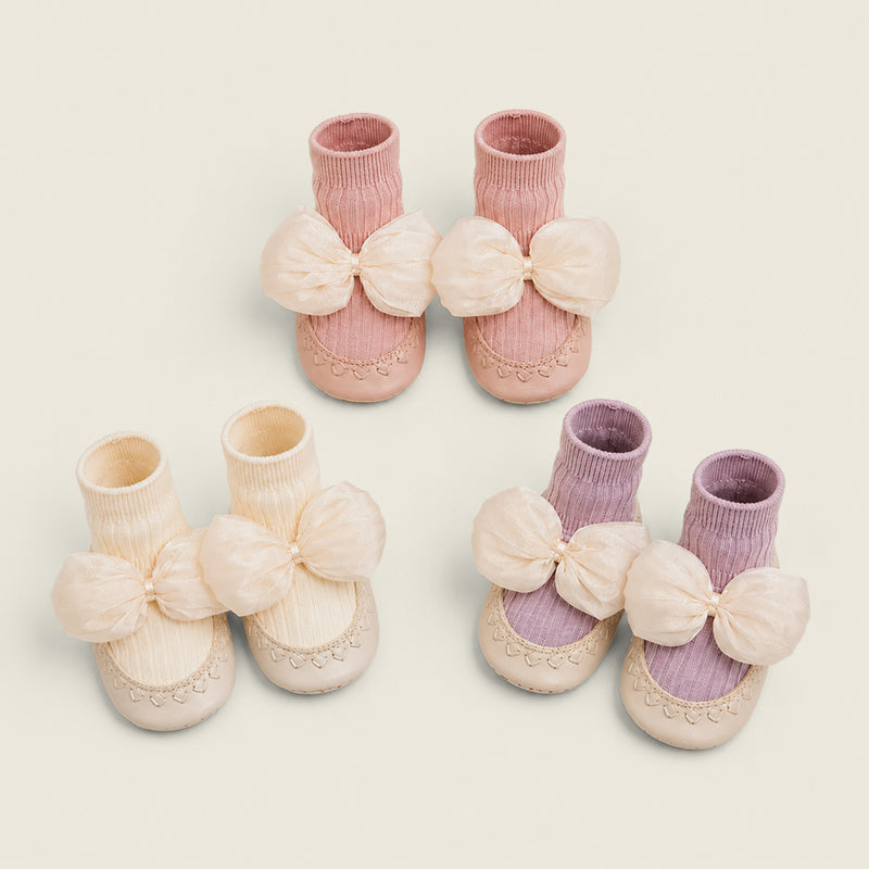 Pack of 3- Butterfly Baby Booties