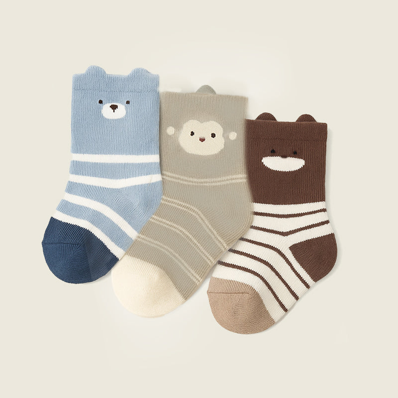 Bear Socks Bundle-Pack of 3 Baby Socks
