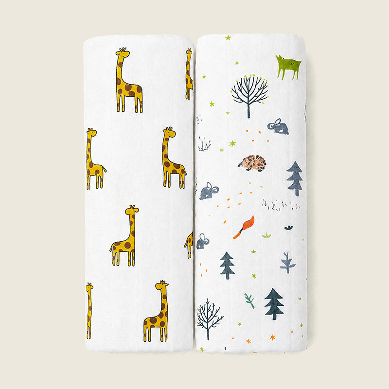 Lille Barn Pack of 2 Bamboo Muslin Swaddles – Ultra Soft, Breathable & Gentle Baby Wraps