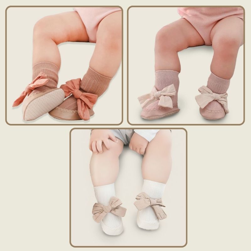 Pack of 3- Bow Baby Socks