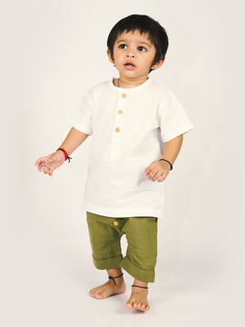 Baby Boy Linen Shirt & Pant Set