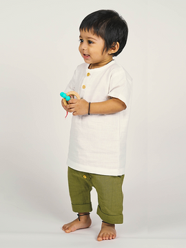 Baby Boy Linen Shirt & Pant Set